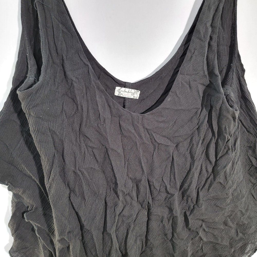 Free People Intimately Lined Crop Flowy Loose Boho Rounded Hem Tank Top M - Picture 5 of 7